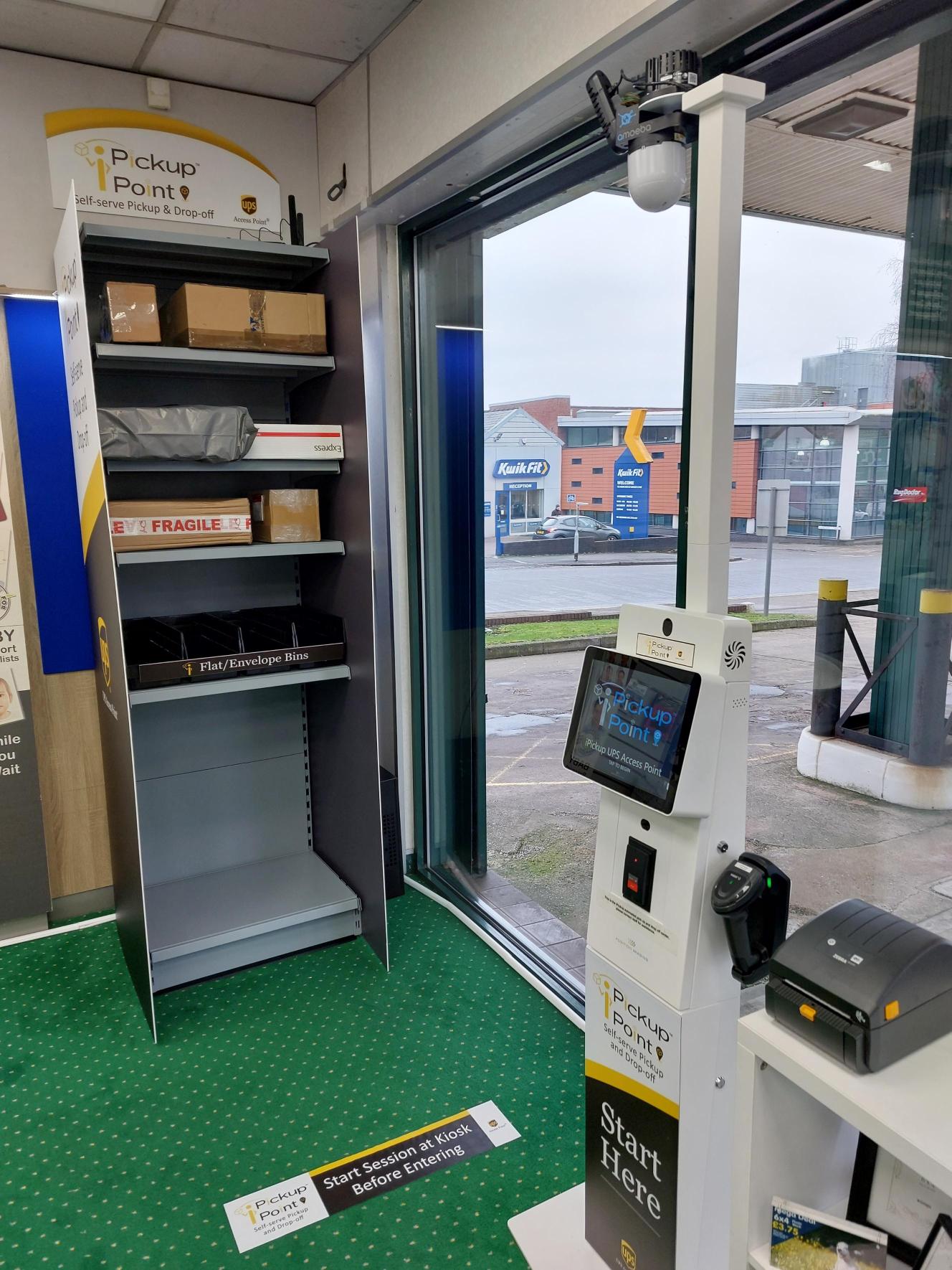 Close Up - Start Session at Kiosk Floor Signage